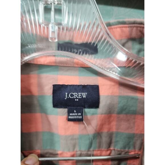 J Crew Shirt Mens Medium Slim Fit Pink Mango Orange Long Sleeve Button Large - Picture 7 of 10